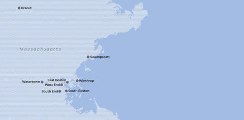 AP Dental Offices Map Massachusetts  Boston Watertown Dracut Swampscott Winthrop